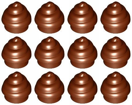 

Lego 53119 Lody Kręcone brązowe Nowe (2g) 12 szt.
