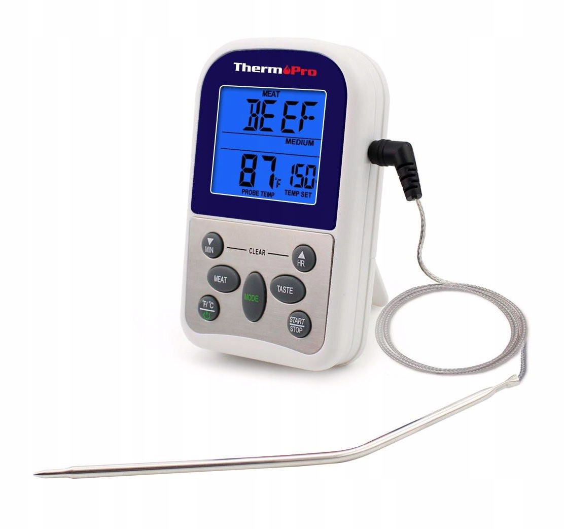 Levně Kuchyňský teploměr na potraviny Sonda Grill Trouba Bbq ThermoPro TP-10