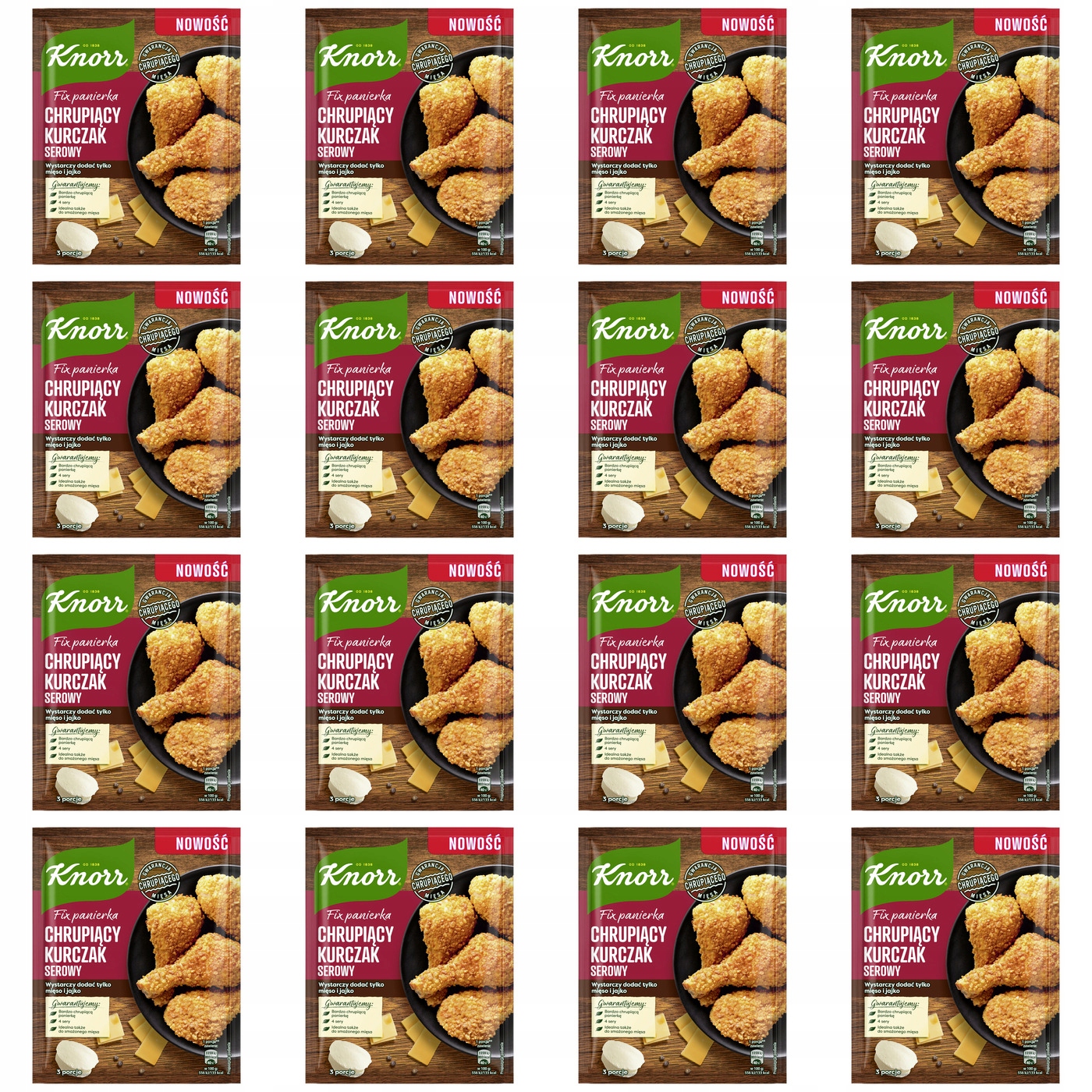 16x 70g Knorr Fix Panierka chrupiący kurczak serowy Karton