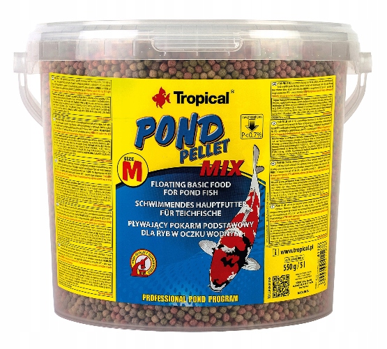 

Tropical Pond Pellet MIX M 5L 550g pokarm dla ryb