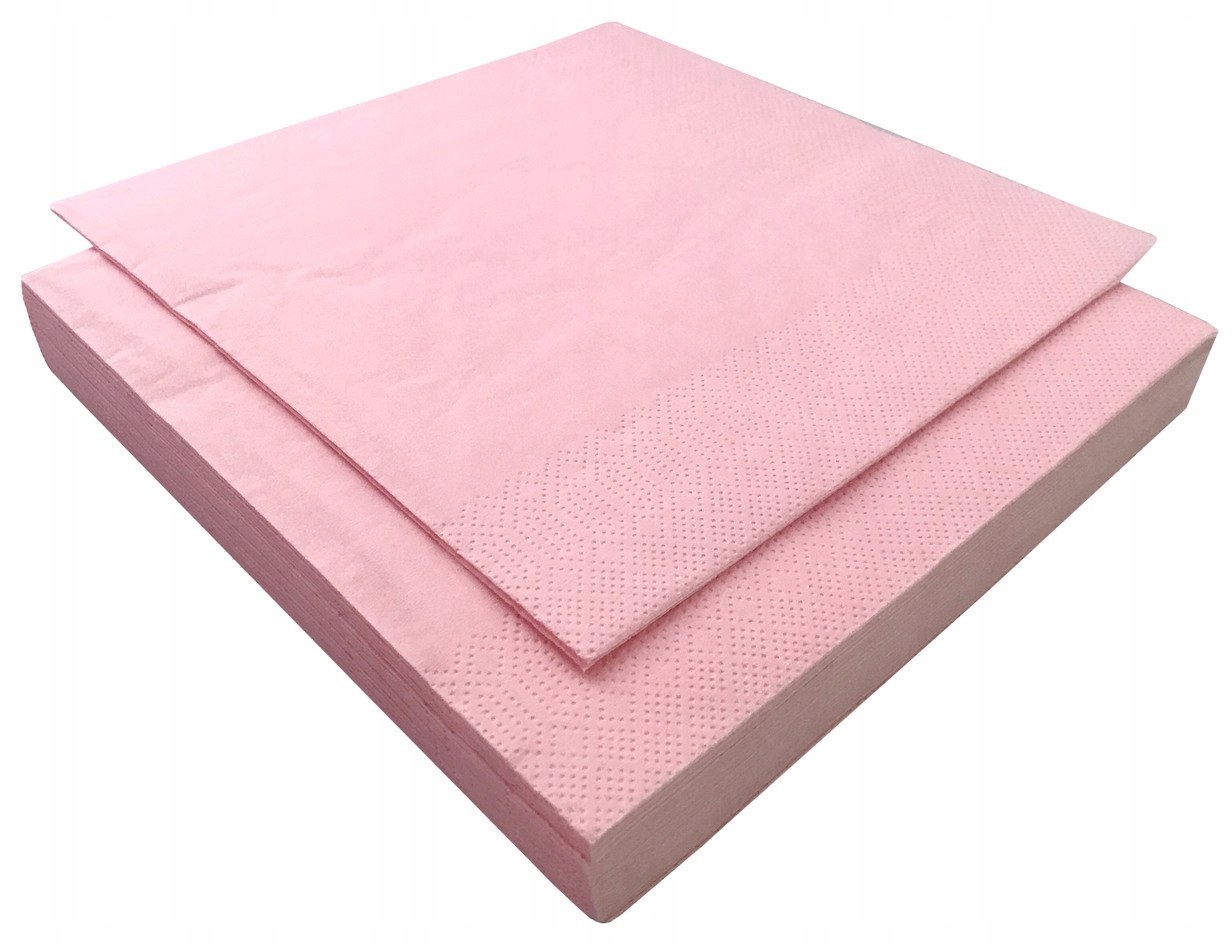 

Serwetka składana 33x33cm 3w 20szt jasnoróżowa