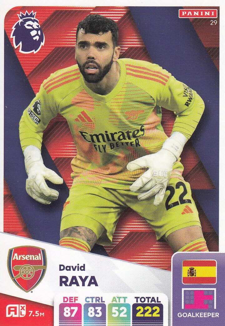 Premier League 2025 Base Card David Raya 29