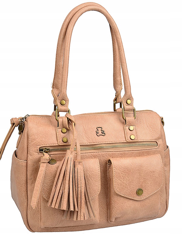 Lulu Castagnette MODNA Torebka Damska NA RAMIĘ z REGULOWANYM paskiem