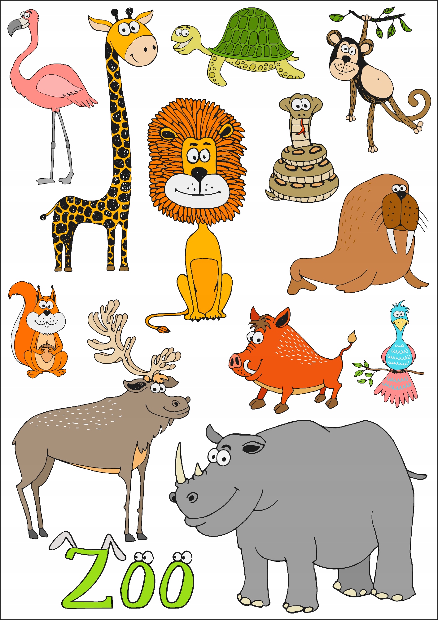 

PK15DW Wodoodporne tatuaże wodne Zwierzaki Zoo