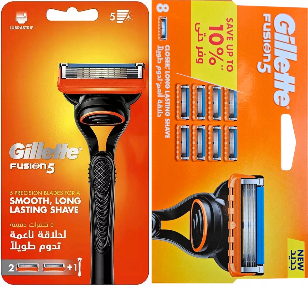 Gillette Fusion 5 čepele 10 kusů strojek s originálními vložkami nůžek
