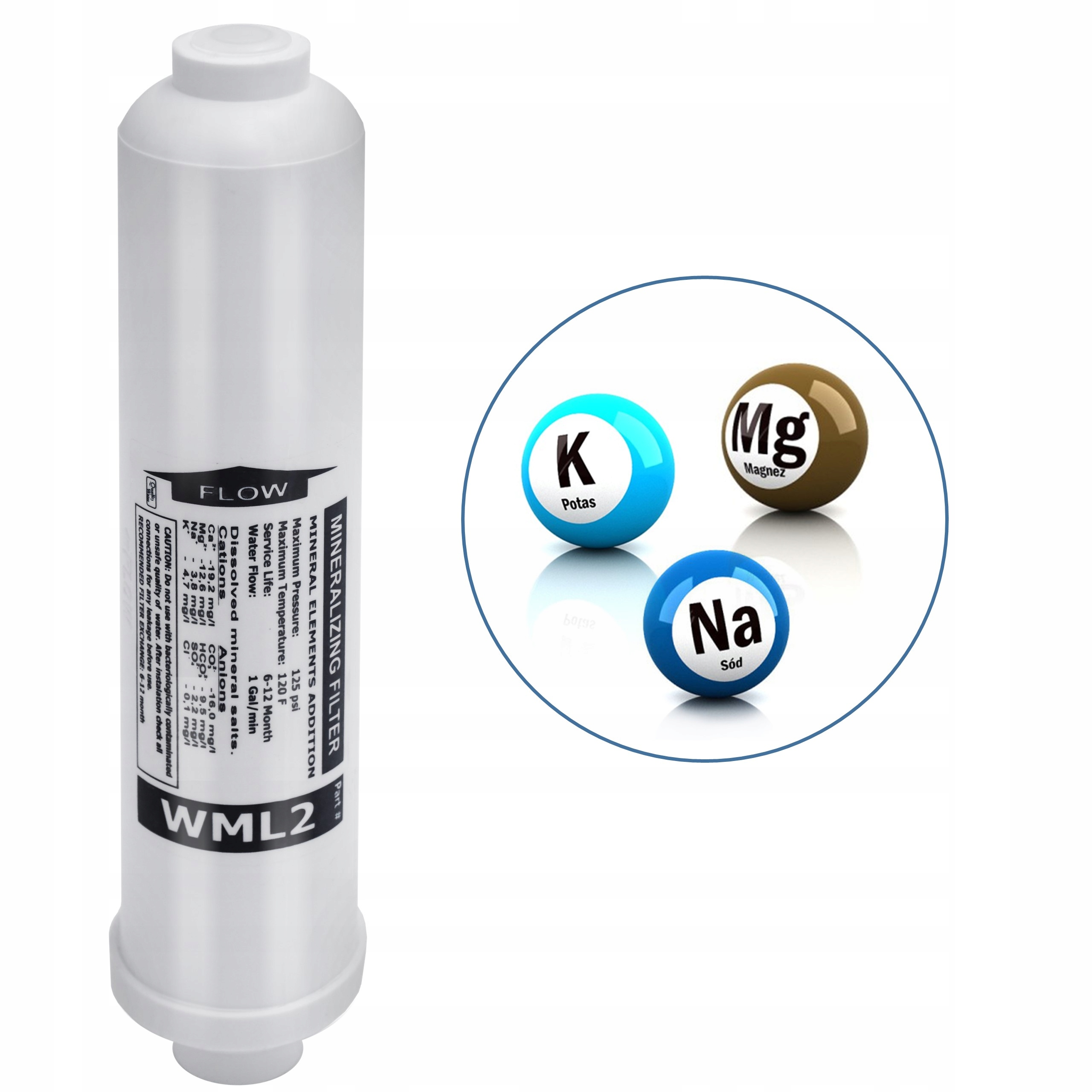 WKŁADY DO FILTRA WODY OSMOZA RO6 WWL2 WML2 DEZYN Model RO6