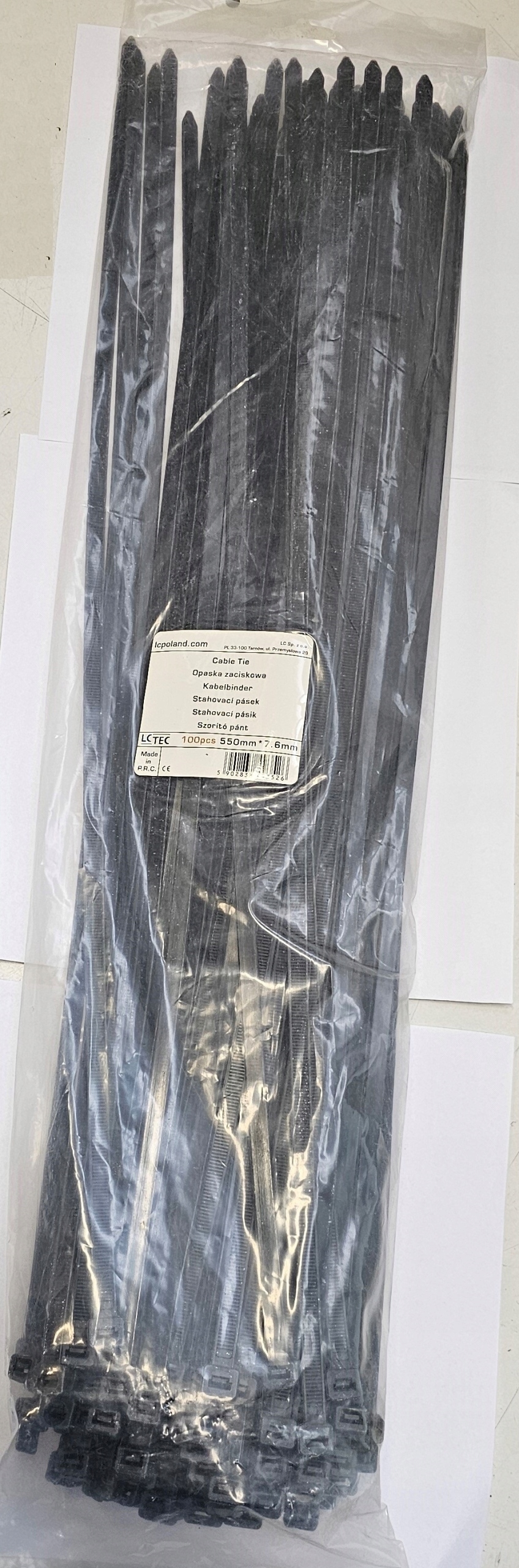 Opaska zaciskowa LC 7,6 mm x 550