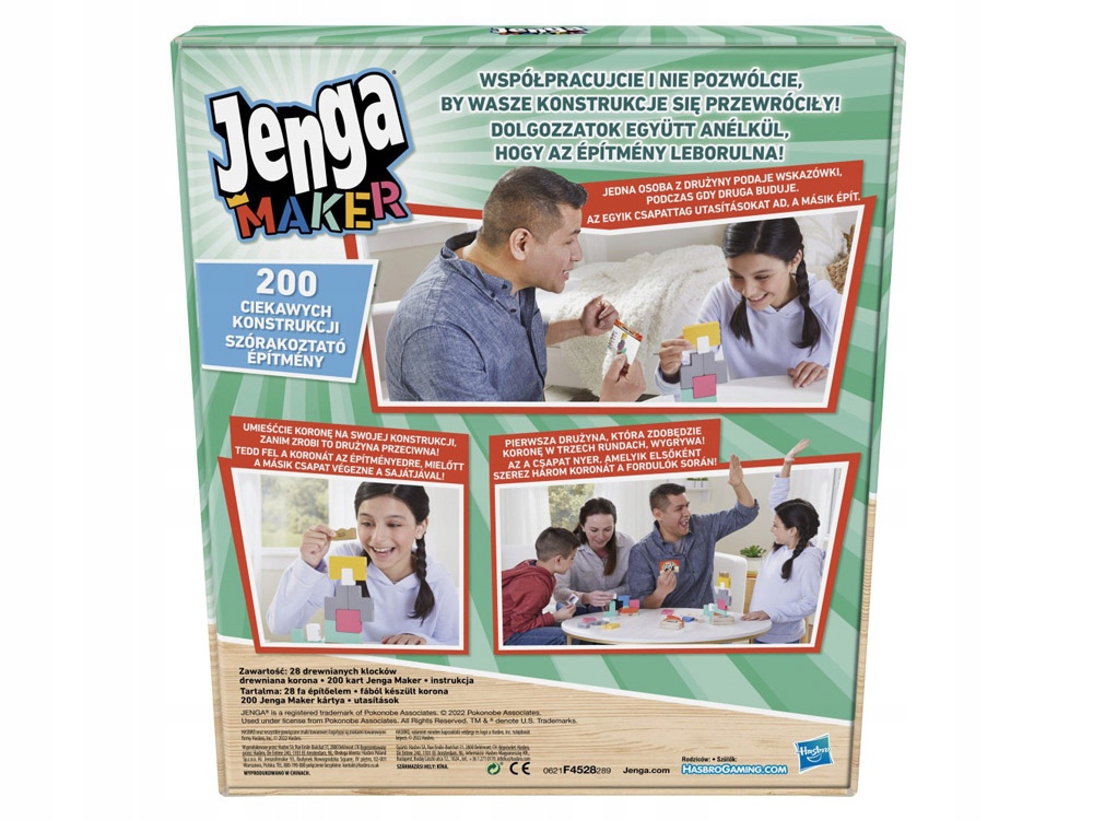 Gra Jenga Maker gra zręcznościowa GR0658 Minimalna liczba graczy 2