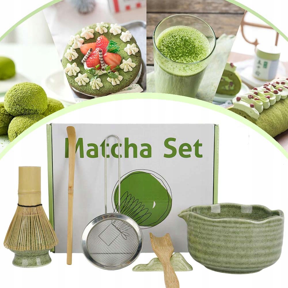 Zestaw Do Herbaty Matcha 7-CZĘŚCIOWY Zestaw Miotły Matcha Do Herbaty Matcha