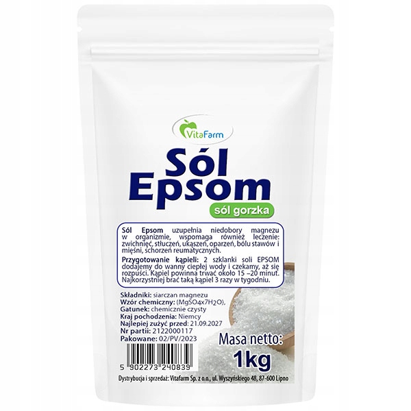 

Sól Gorzka Epsom Siarczan Magnezu 1kg