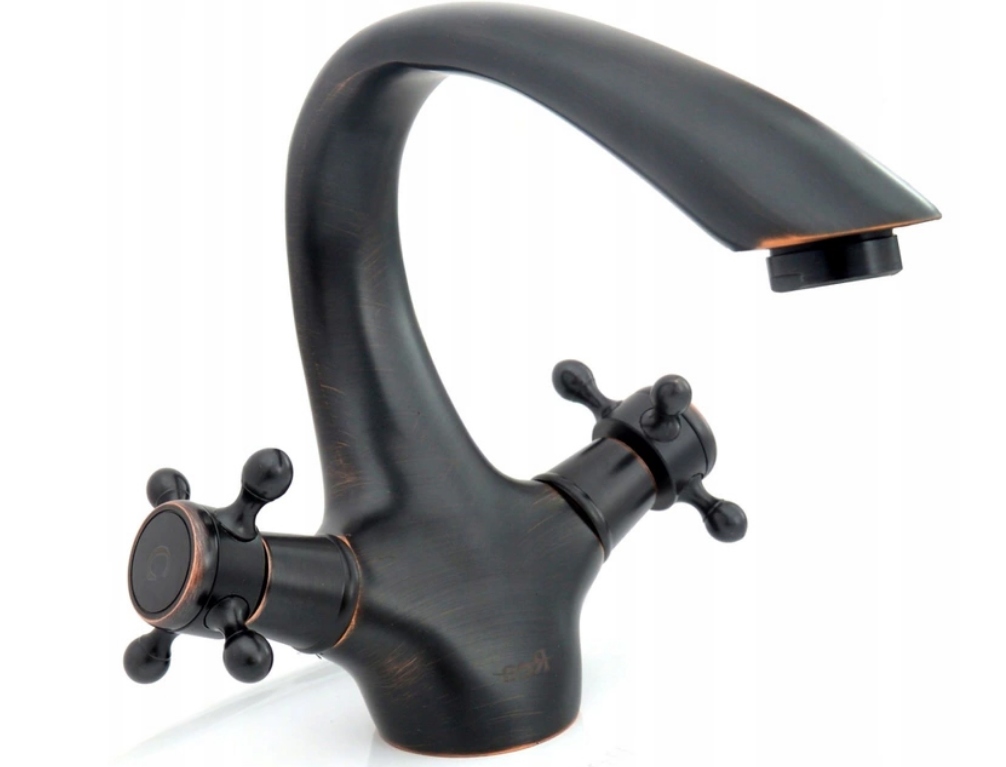 Umývadlová batéria Čierna Matná Kohútik na umývadlo Nízka Retro Old Black Rea