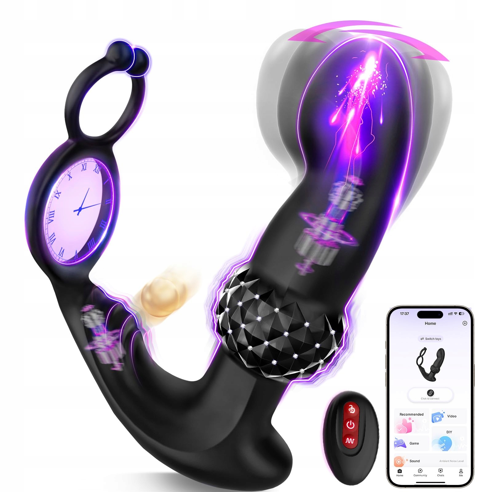 UPGRADED AI-SYNC Wibrator Analny Dla Mężczyzn Stymulacja Prostaty — miniatura 8