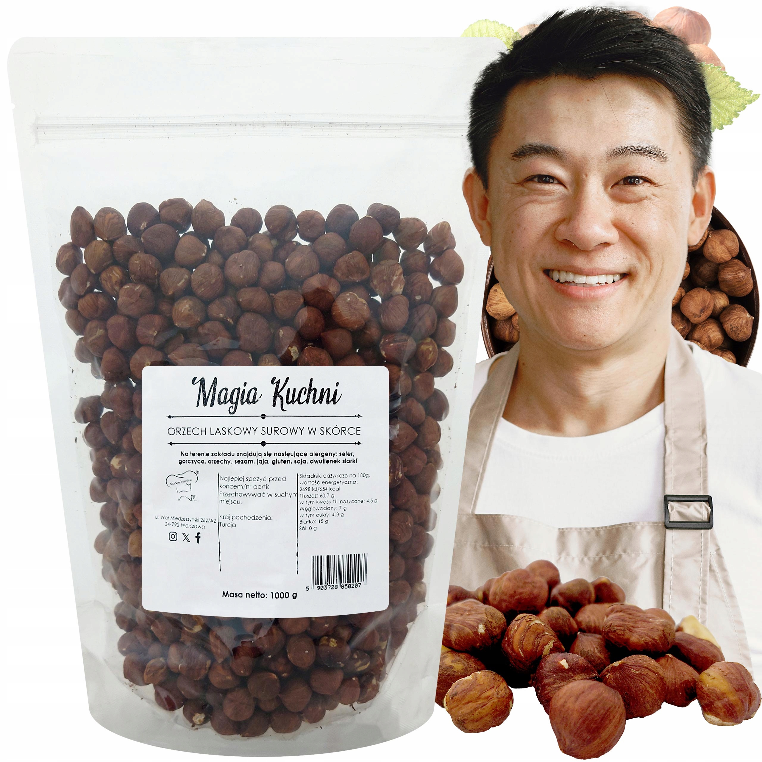 Levně Lískové ořechy loupané 1 kg Přírodní Velké Čerstvé