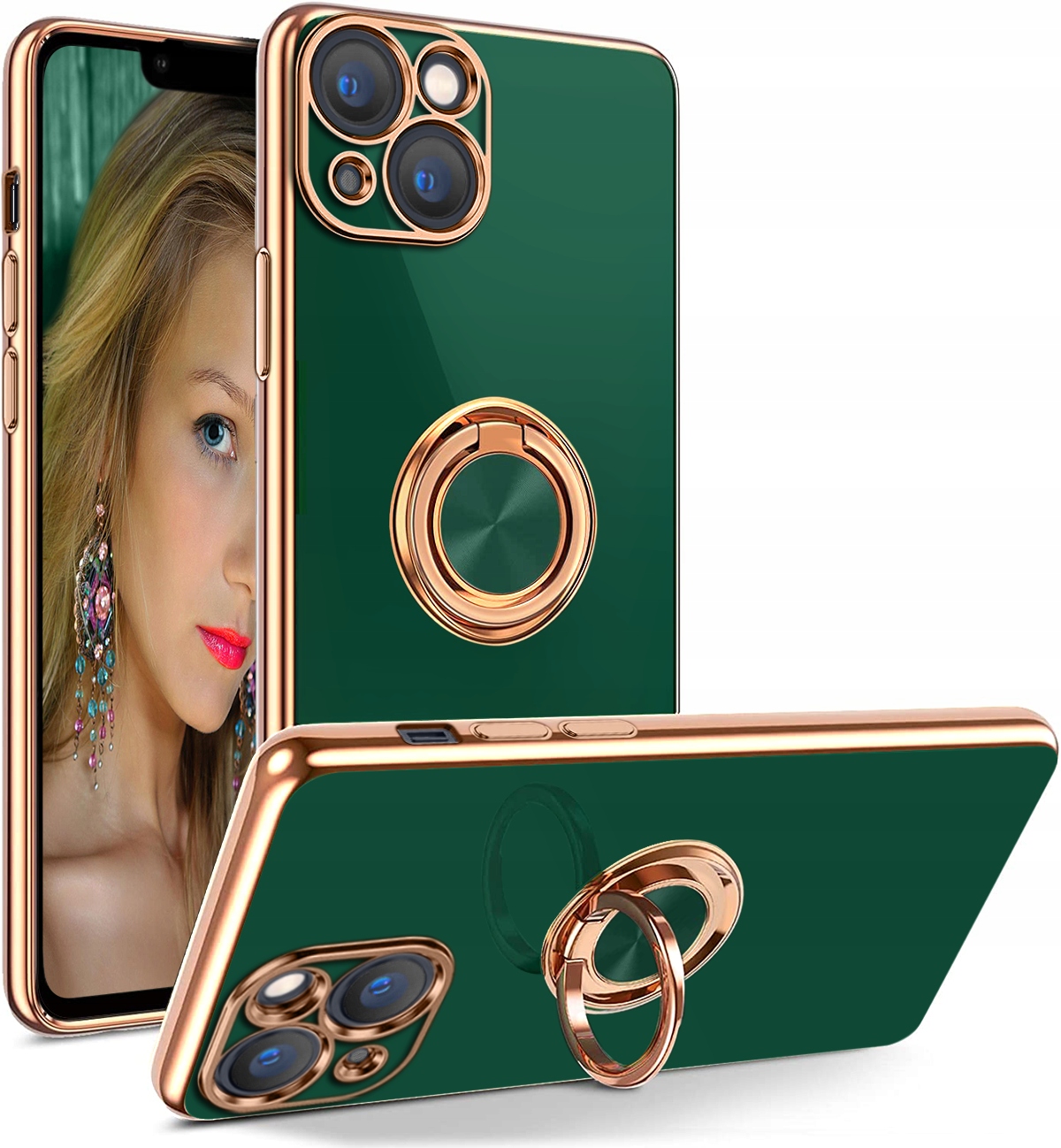 

Etui Silicone Ring Szkło do Apple iPhone 14 Plus