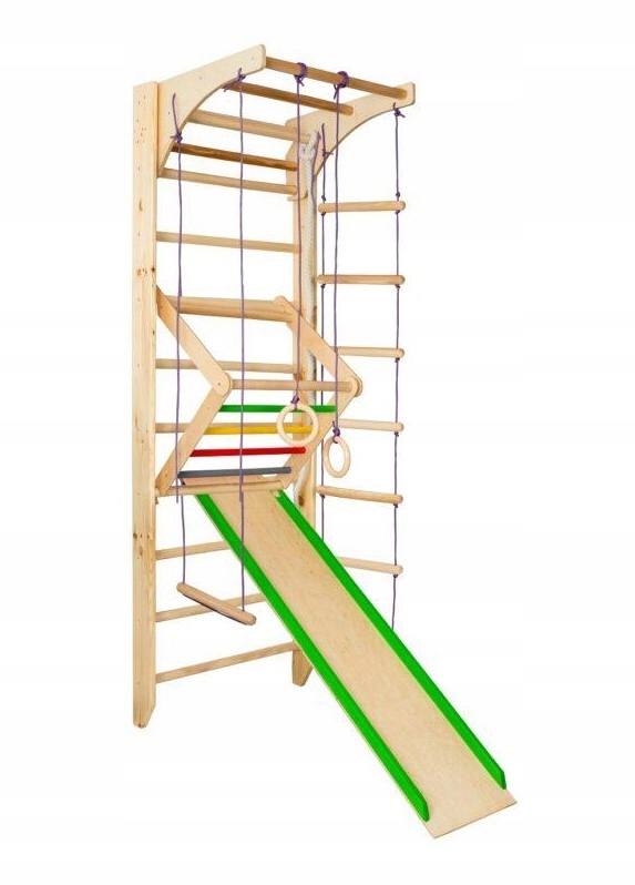 Rehabilitační gymnastický žebřík s tyčí 240 cm pro domácí dětské hřiště