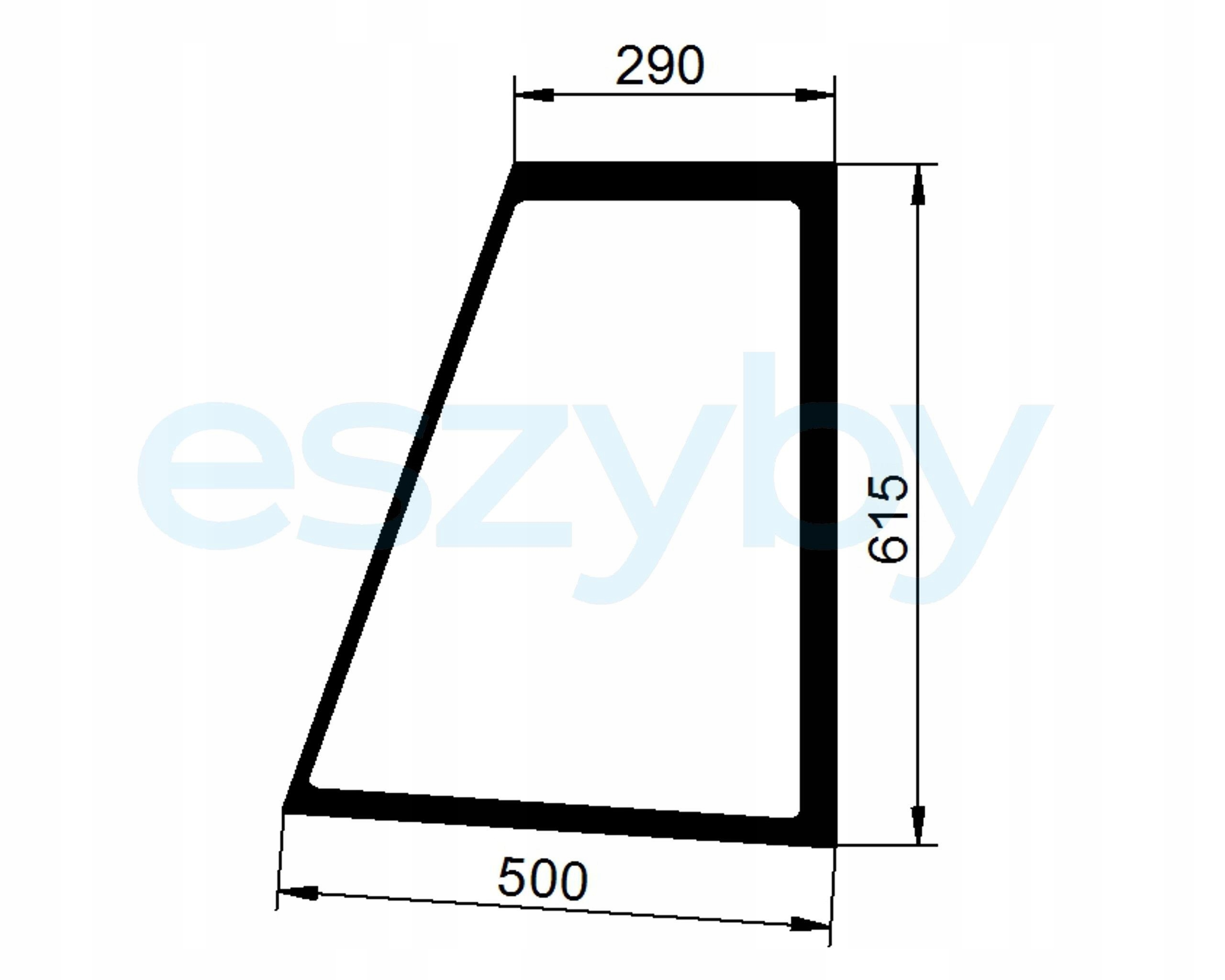sklo Cat TH210 215 Claas Targo C40 C50 boční P