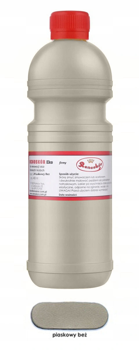 

Renoskór Farba Lakier Do Skóry Piaskowy Beż 480ML