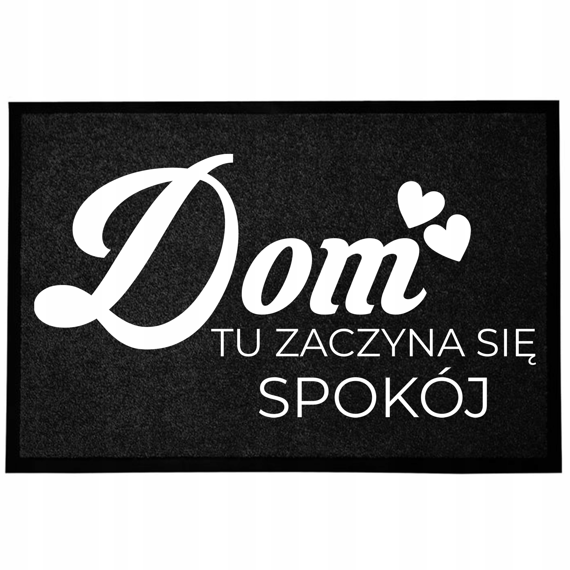 Wycieraczka Czarna Podłogowa Wejściowa 60X40CM Pod Drzwi Do Butów Tu Spokój