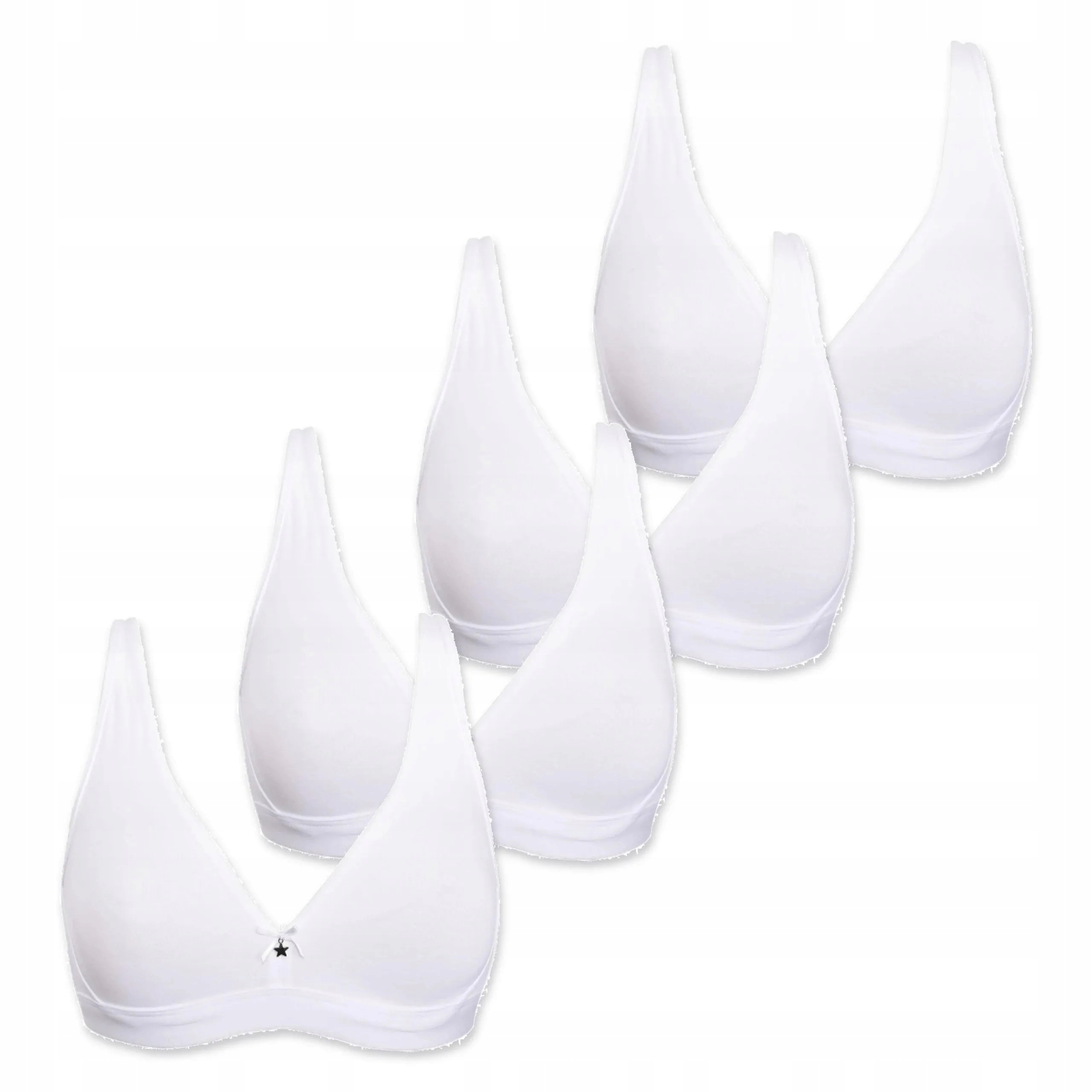 4x měkká bavlněná podprsenka Sielei Natural Cotton 1454 bílá 90B