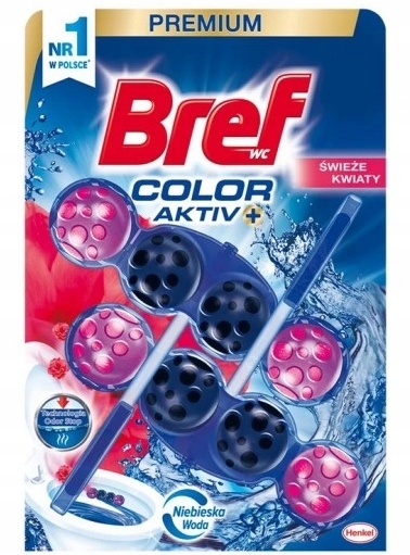 

Bref, Color Aktiv+ Zaw. do Wc Świeże Kwiaty 2x50g