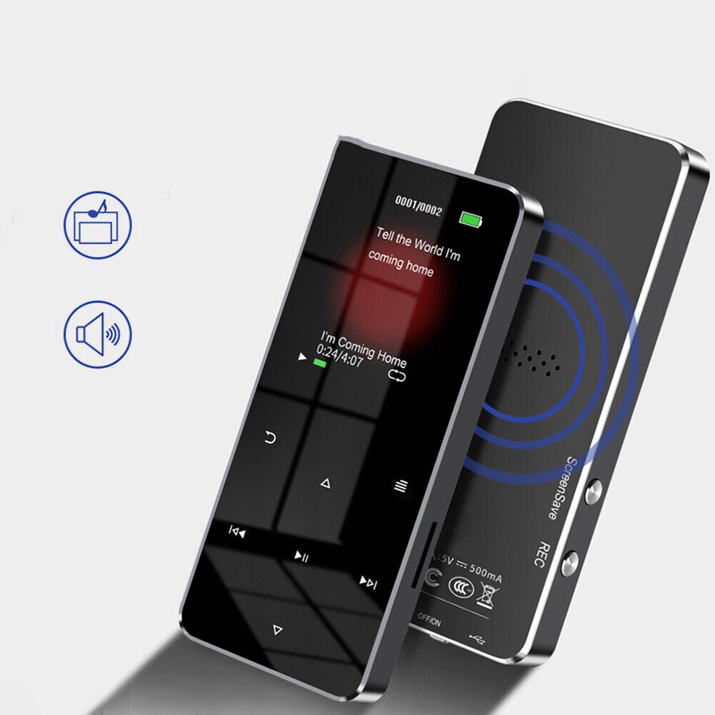 ODTWARZACZ MP3 BLUETOOTH, 16 GB, ODTWARZACZ MUZYCZNY, KOLOROWY EKRAN TFT Obsługa kart pamięci tak