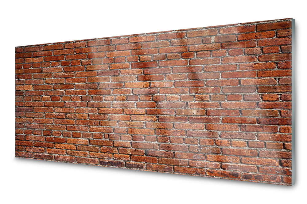 

Panel szklany do kuchni Mur Ceglany Cegły 125x50