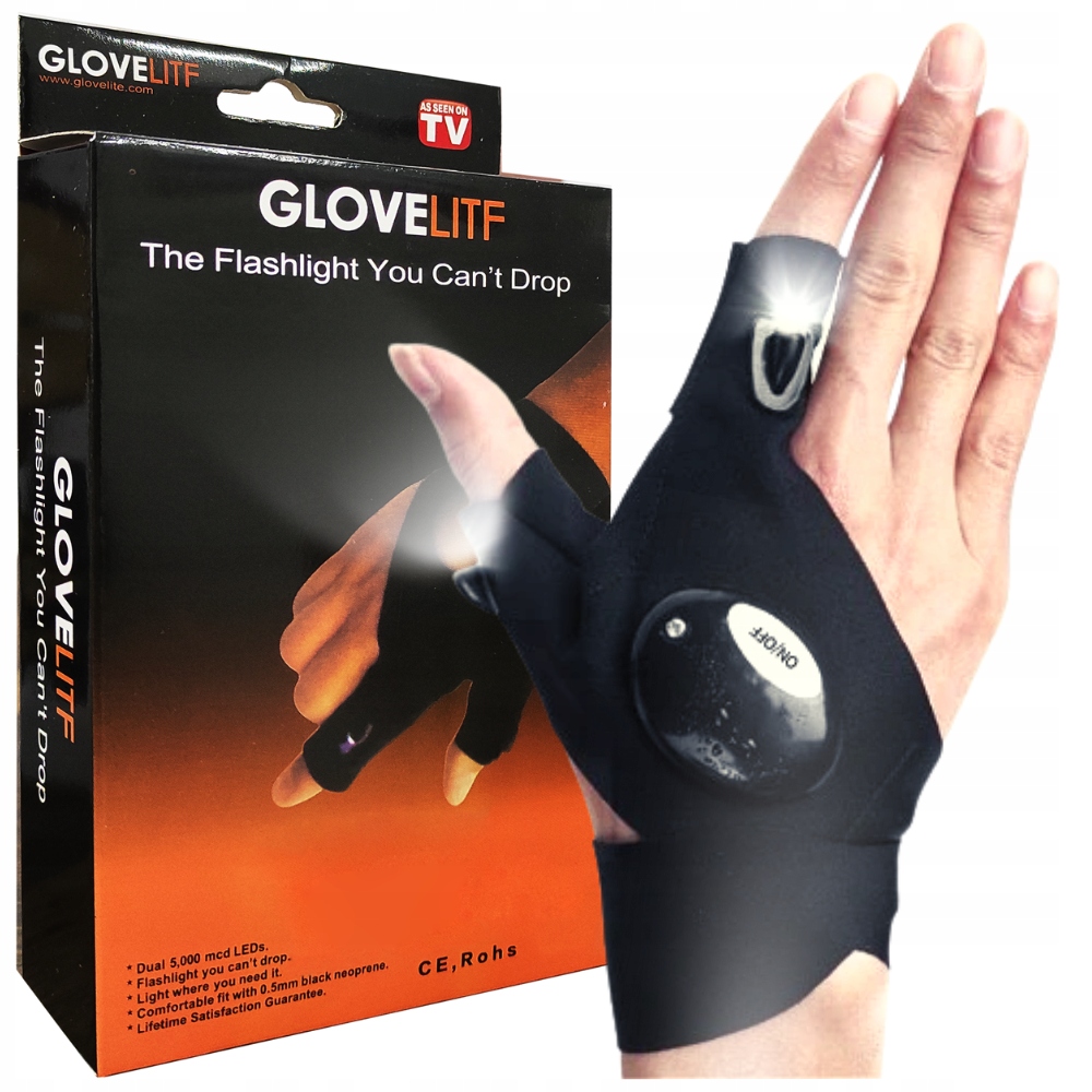 RĘKAWICZKA LATARKA LED NA ROWER warsztatowa