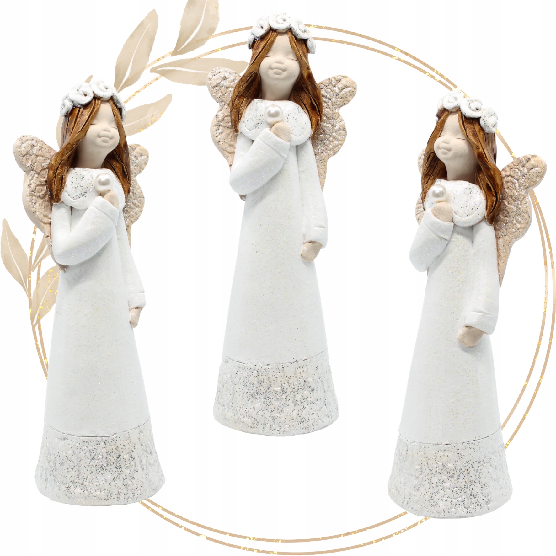 ANIOŁ FIGURKA PAMIĄTKA KOMUNII ŚWIĘTEJ GRAWER Wysokość produktu 17 cm