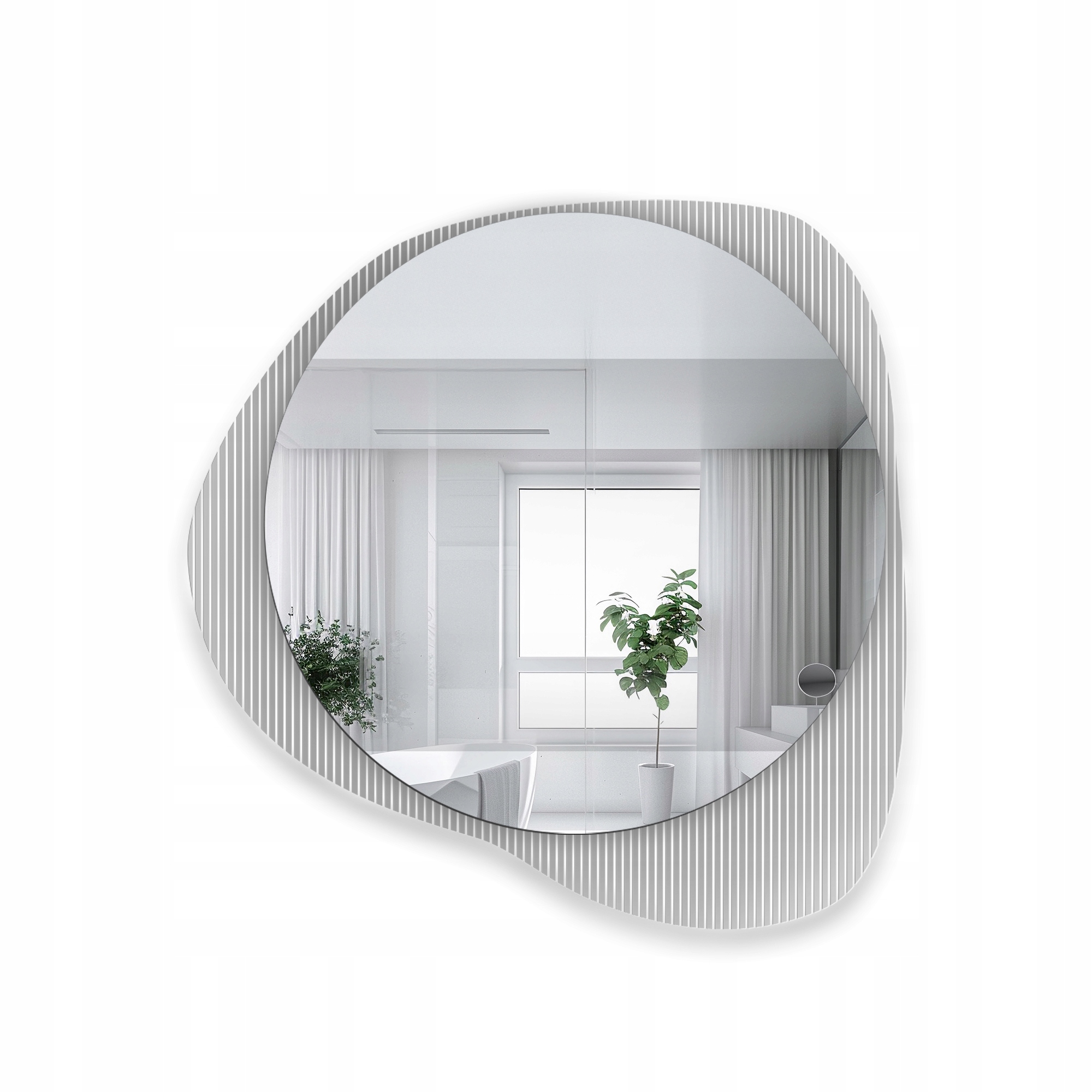 Zrcadlo Luxora Elegra na ornamentálním skle 100X101