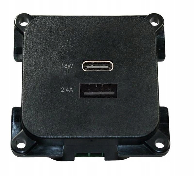 HA4104330 - Гніздо для причепа C-line USB A + C Black Haba