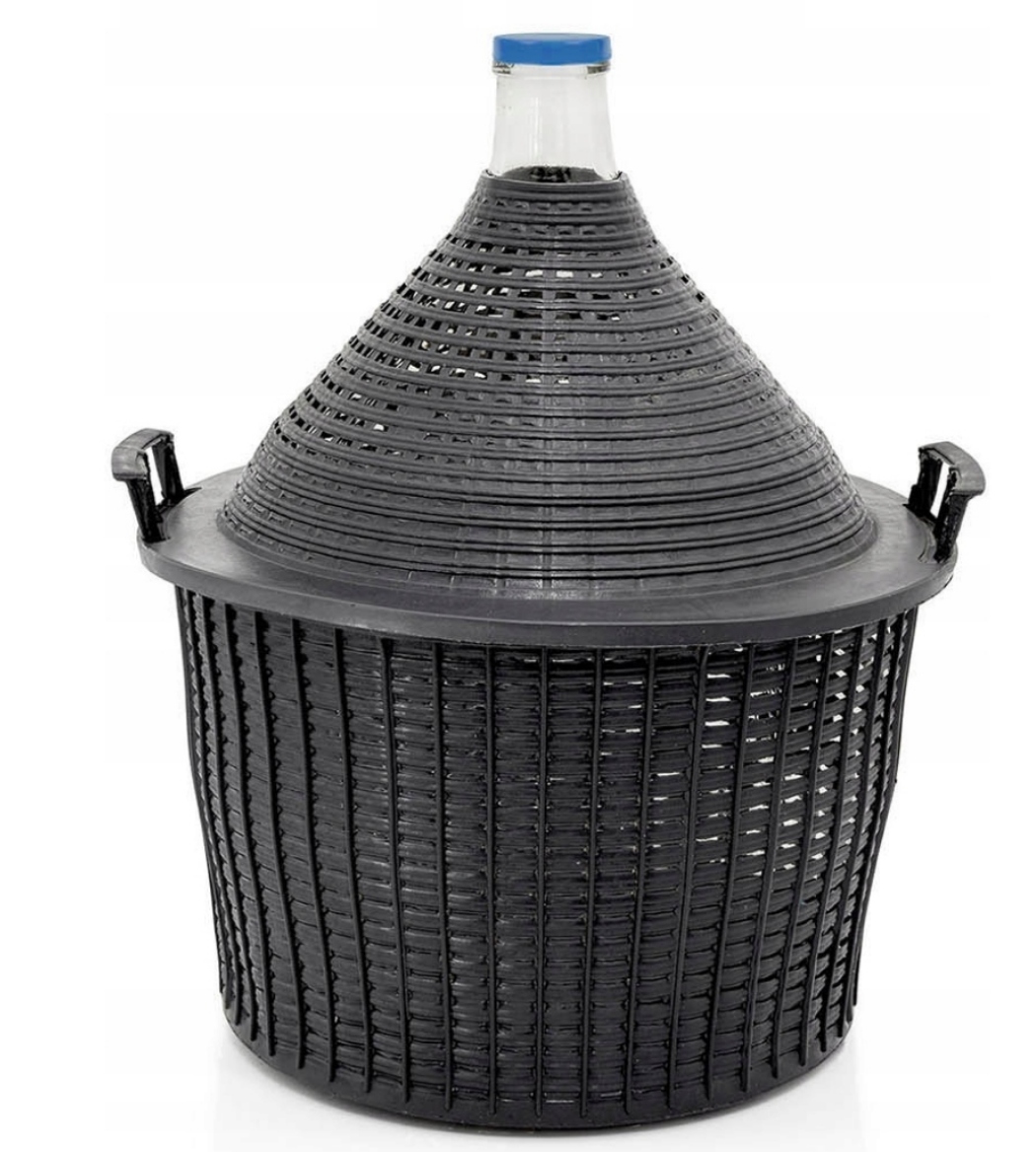 

Balon na wino gąsior dymion butla w koszyku 25L
