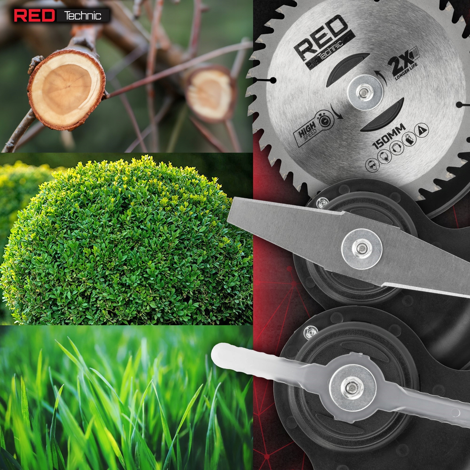 PODKASZARKA AKUMULATOROWA KOSA WYKASZARKA NA KOŁACH RED TECHNIC ZESTAW Długość narzędzia 142 cm