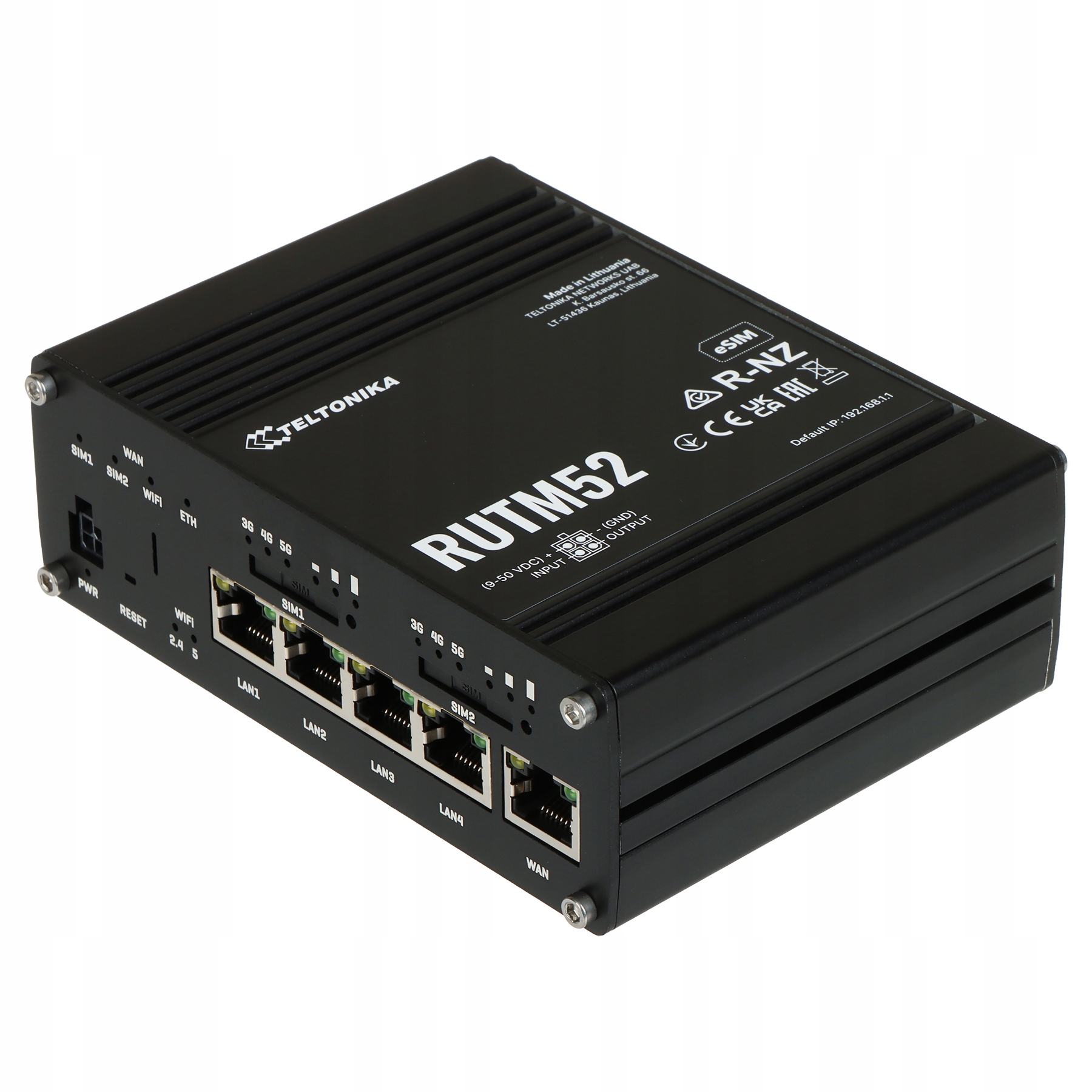 Prístupový Bod Dual 5G Router RUTM52 Dual Sim eSIM Wi-Fi 5, 2.4 GHz, 5