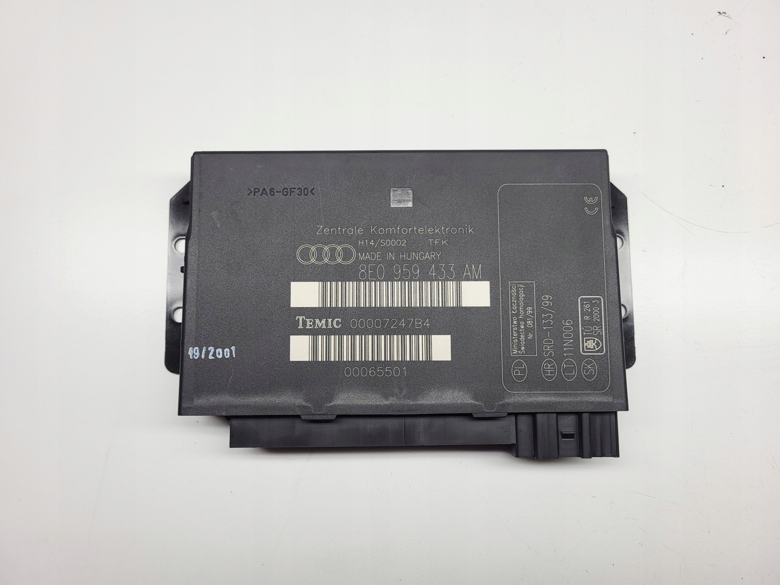 Unité commande confort Audi A4 B6 8E0959433AM europa Berline