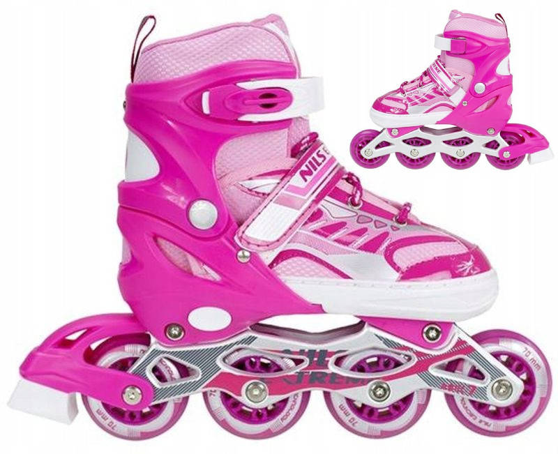 Kolečkové Brusle nastavitelné kaučukové brusle 2v1 Vel. L 39-42