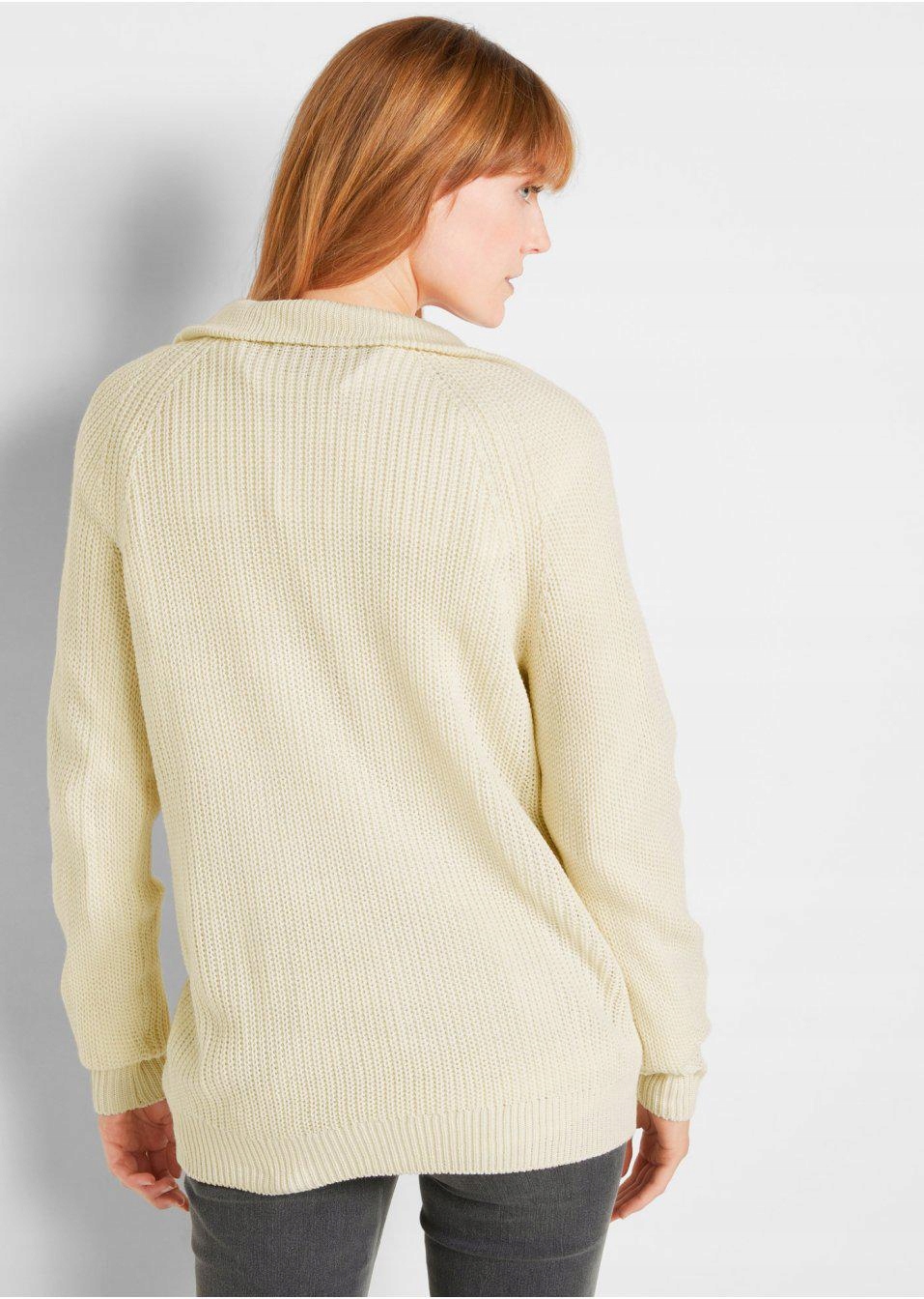 48 Bonprix CIĄŻOWY SWETER DZIANINOWY Rozmiar 48