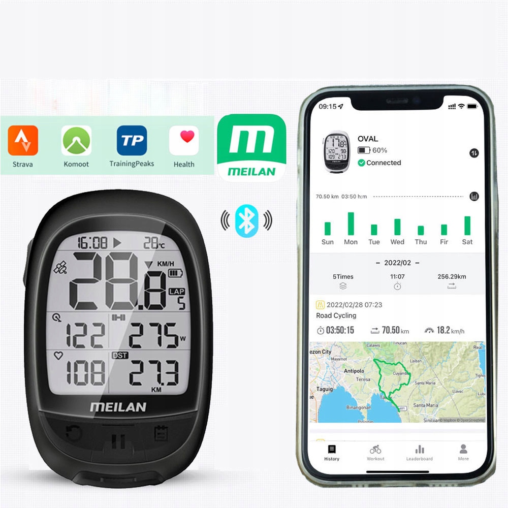 M2 BEZPRZEWODOWY LICZNIK ROWEROWY PRĘDKOŚCIOMIERZ Marka Inna marka