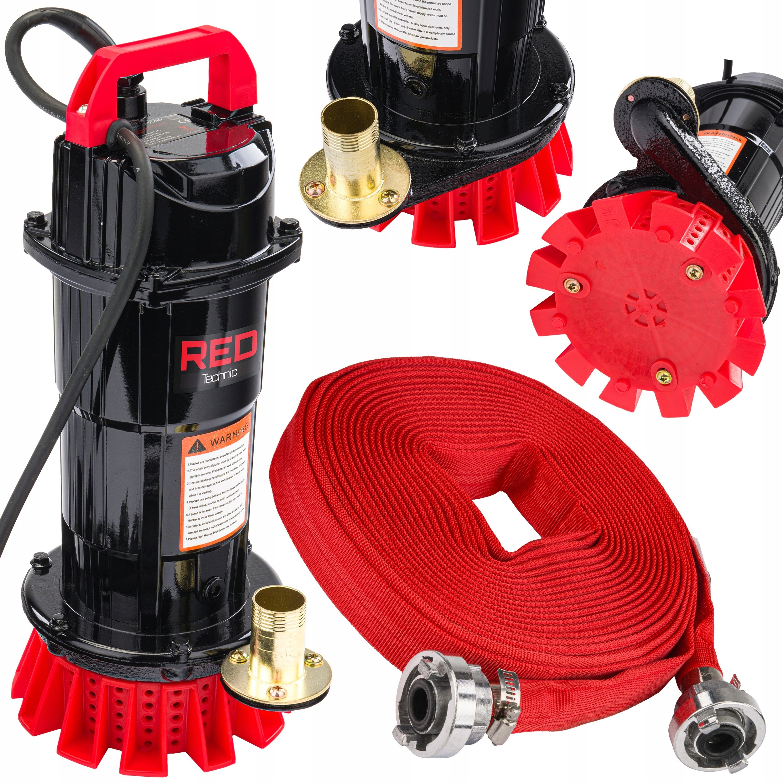 Ponorná Pumpa Na Čistú Špinavú Vodu Žumpa 8000 l/h Hadica 1"