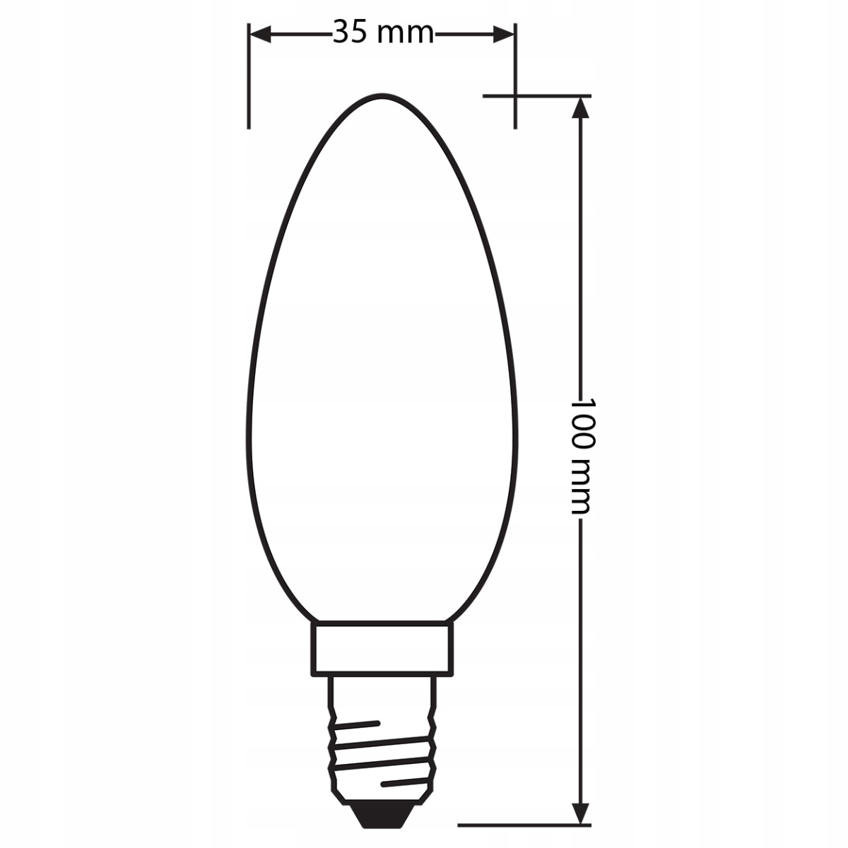3x Żarówka LED E14 5,5W = 60W 4000K FILAMENT OSRAM Rodzaj LED