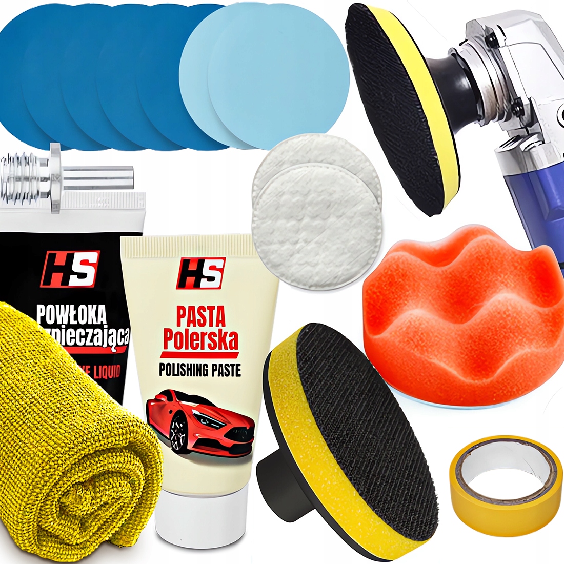 Zestaw Do Polerowania Regeneracji Odnowy Lamp Reflektorów Samochodowych Hs