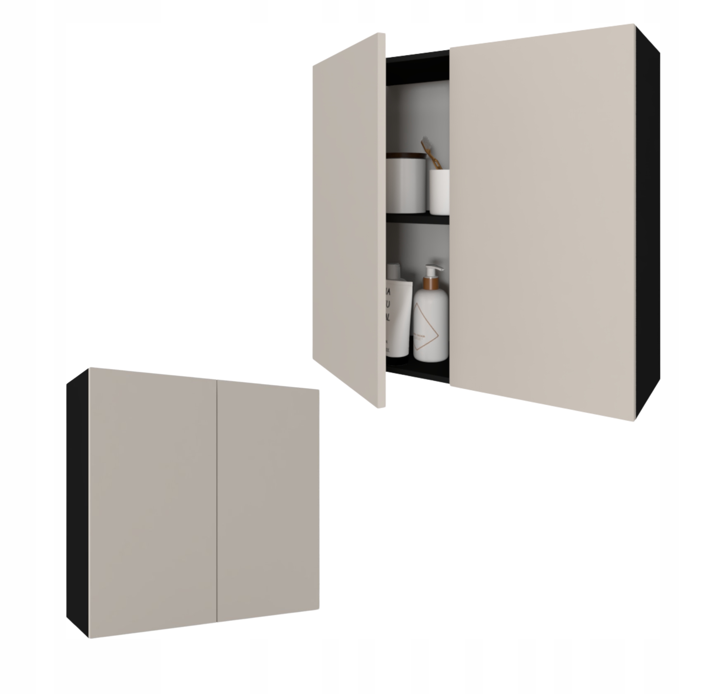 Závěsná koupelnová skříňka do koupelny Police Karo 80 Černý Kašmír