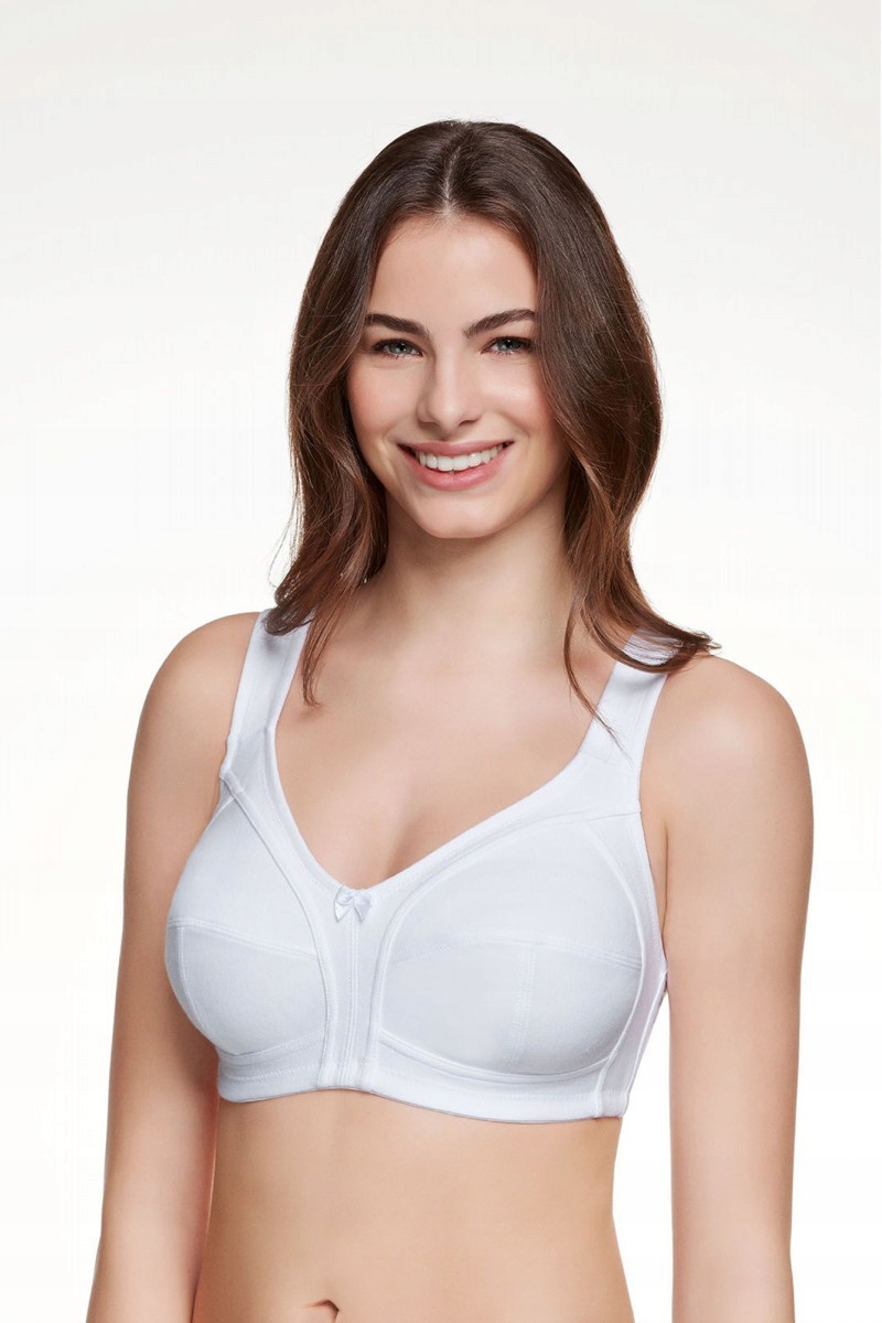 Susa Bílá Měkká Bavlněná Podprsenka S Mašličkou 85C 6FA