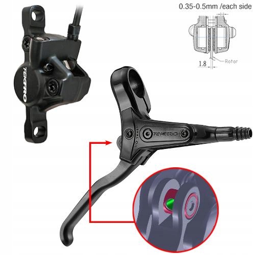 Hamulec tarczowy przód Tektro HD-M275 czarny 1200 mm