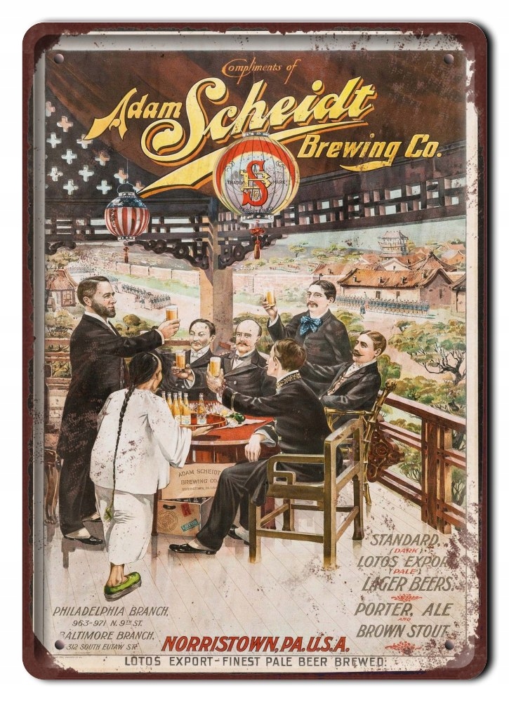Piwo Plakat Metalowy Szyld Tabliczka Retro #11528