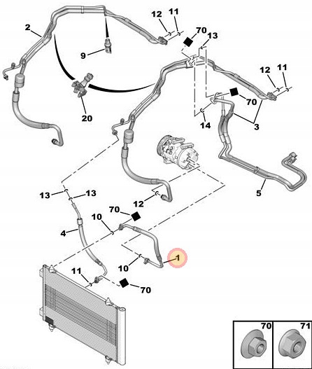 PRZEWOD KLIMATYZACJI JUMPY SCUDO EXPERT 2 0 HDI Part number 6477P9