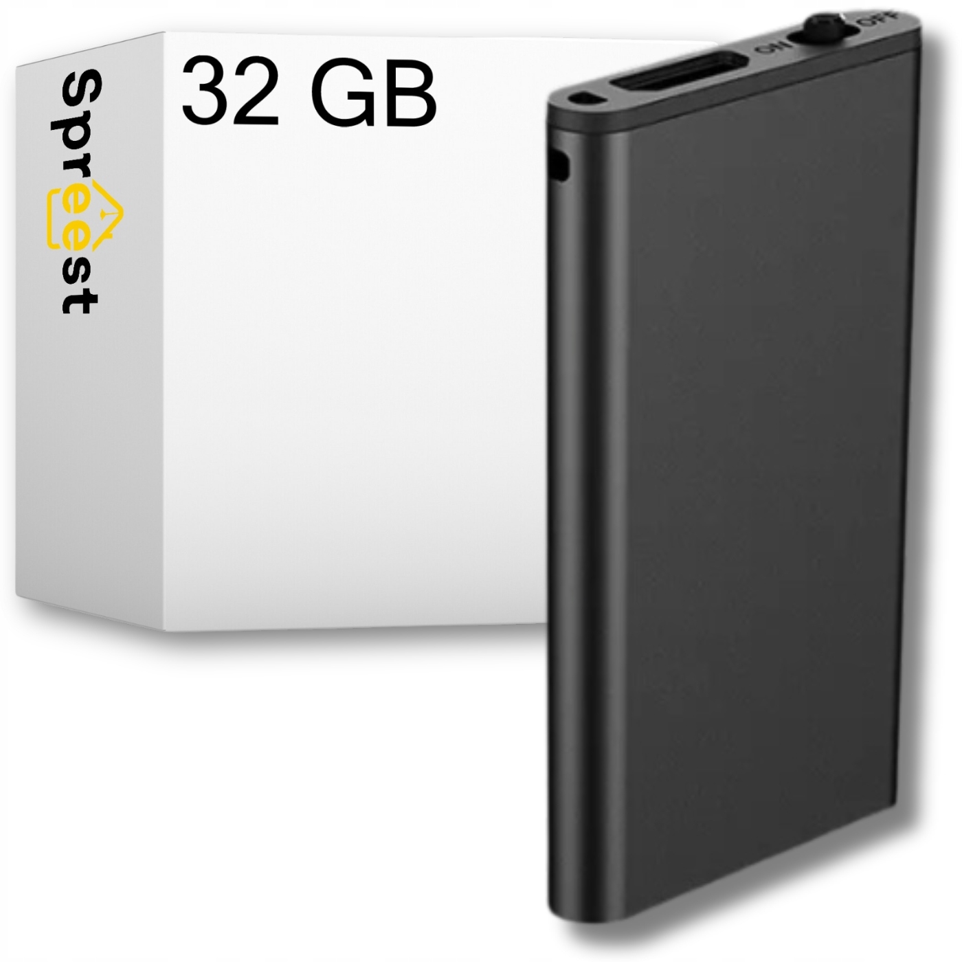 Špionážní Diktafon Mini Digitální Odposlech Malý Flash Disk 32GB Sluchátka