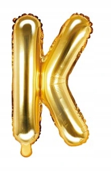 

Balon foliowy Litera "k" 35cm, złoty