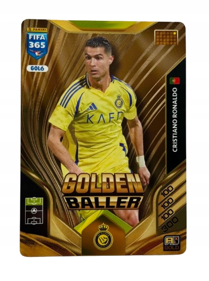 Panini Fifa 365 2026 Rare GOL6 Golden Baller Cristiano Ronaldo Al-nassr