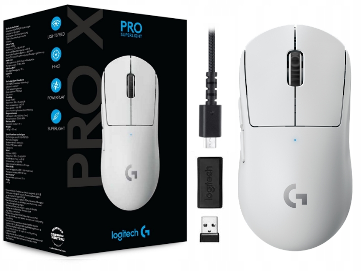 Bezprzewodowa mysz dla graczy Logitech G Pro X Superlight Hero 25600 dpi