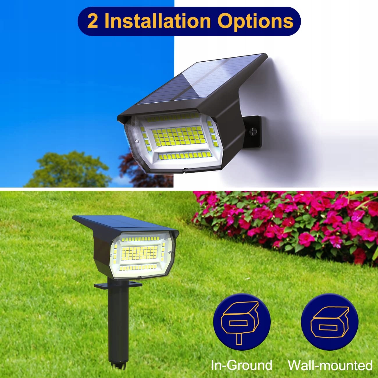 Lotmos Reflektory Ogrodowe Lampy Wbijane Solarne 4 Sztuki — miniatura 6